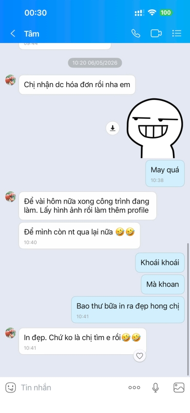 PHẢN HỒI ZALO CỦA KHÁCH